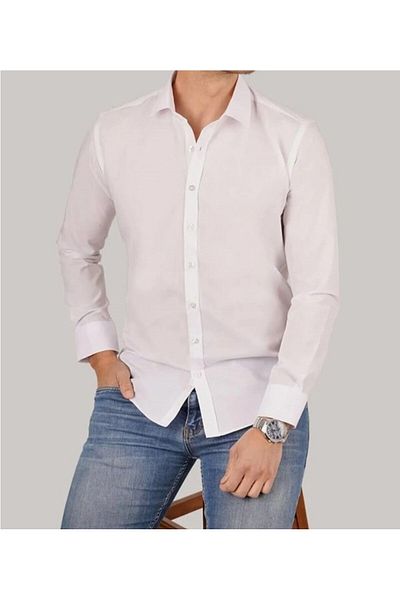 Grand Star Ανδρικό πουκάμισο - Guncüoglu, Μακρύ μανίκι, Slim Fit, Dakron Fabric