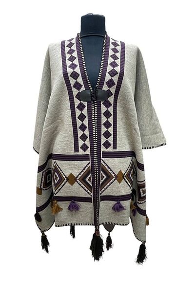mim eşarp Akmoda - Thick Winter Knitwear Long Poncho