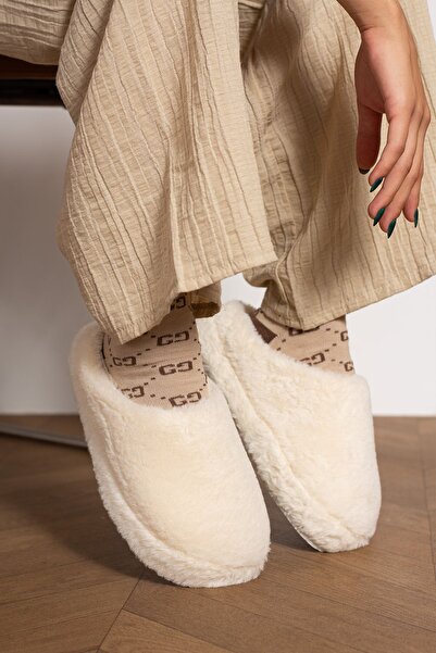 topukludünyası Λούτρινες απλές χειμερινές γυναικείες παντόφλες σπιτιού