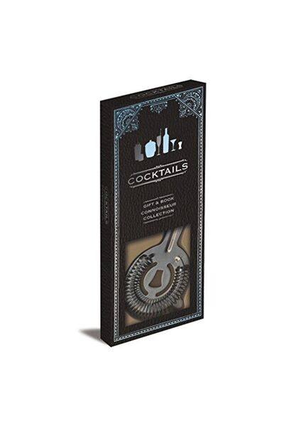 Parragon مجموعة هدايا الكوكتيلات: كتاب ومصفاة كوكتيل