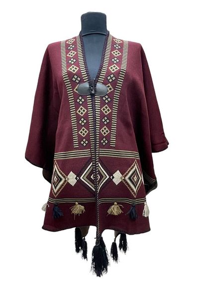 mim eşarp Akmoda - Χοντρό χειμωνιάτικο πλεκτό μακρύ πόντσο