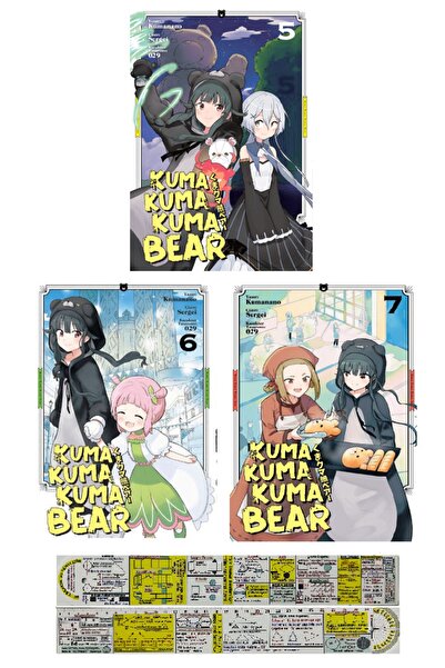 Kayıp Kıta Yayınları Kuma Kuma Kuma Bear 5-6-7. Ciltler Manga Seti + Mat. Öğr...