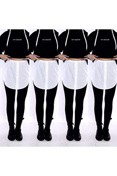 Sahra Şal Dünyası Σετ 4 τεμαχίων λευκή φούστα και πουκάμισο Savior