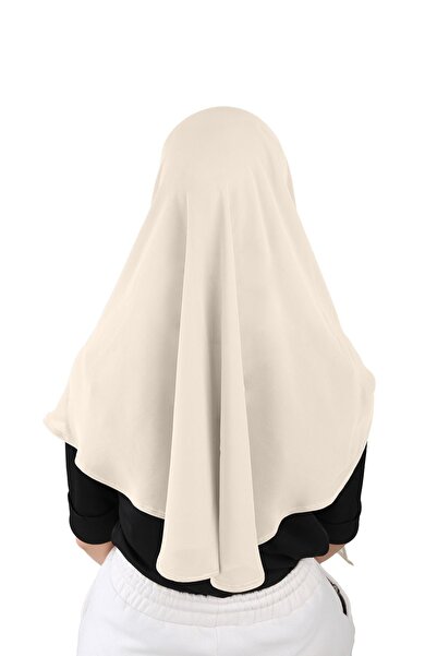 Ecardin Ανοιχτό μπεζ Hijab Chiffon Oval Scarf Turban - St 111