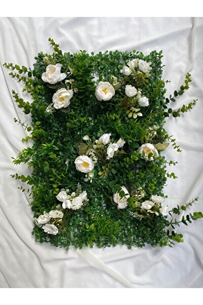 Z&B FLOWERS Dekor Süsü Duvar Yapay Çiçek Süsü Duvar Dekoru Yapay Şimşir Yapay Çiçe Balkon Dekoru