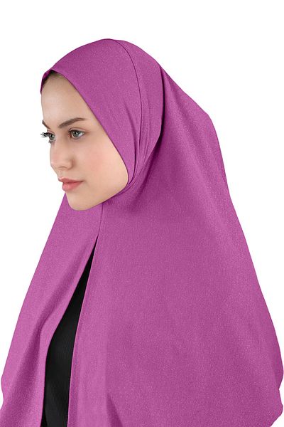 Ecardin Premium Glitter Λεβάντα Κασκόλ Hijab Turban - St 558