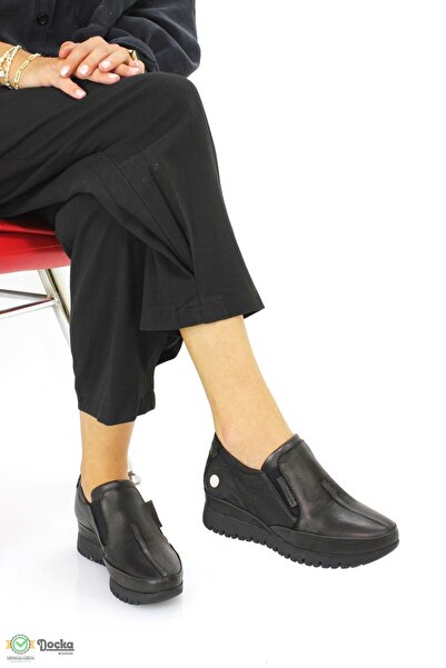 Mammamia Kadın Hakiki Deri Ortopedik Günlük Dolgu Topuk Ayakkabı M25/KA3570