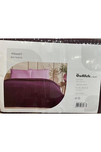 Özdilek Double Pyramid Blanket Plum