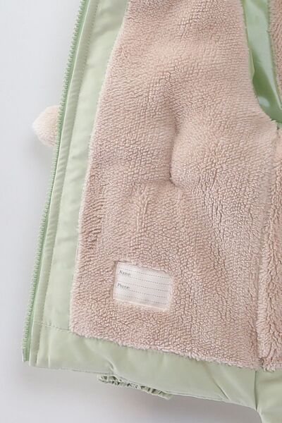 Genel Markalar 2-7 Yaş Arası Pelüş Tavşanlı Polar Kalın Kız Çocuk Kaban