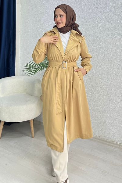 lurex moda Special Production - Trench Detailed Jeans