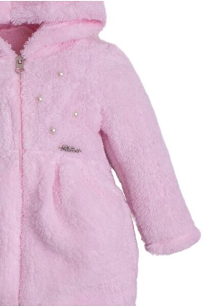 Chicsy Baby Welsoft Winter Jumpsuit - Sweet, Plush Cotton and Pearl Hooded