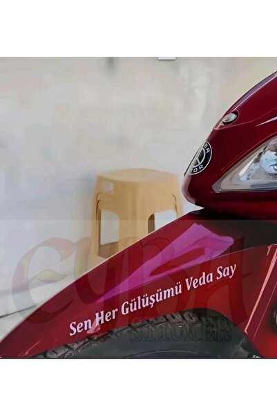 EYBA STİCKER Sen Her Gülüşümü Veda Say motorsiklet yazı sticker araç arkası