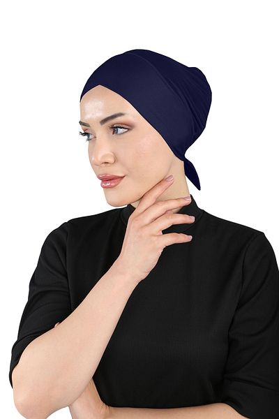 Ecardin Breathable Clima Fit Cross Bonnet - St 258 Navy Blue