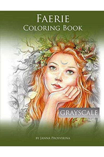 Ingram Faerie Coloring Book Grayscale