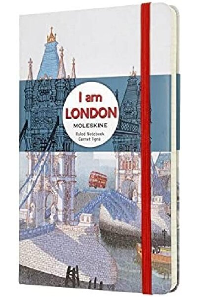 Turnaround دفتر ملاحظات Moleskine I Am London ذو الإصدار المحدود باللون الأبي...
