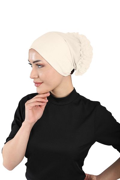 Ecardin Light Beige Color - Adjustable Knob and Laced Fit Bonnet - St 305
