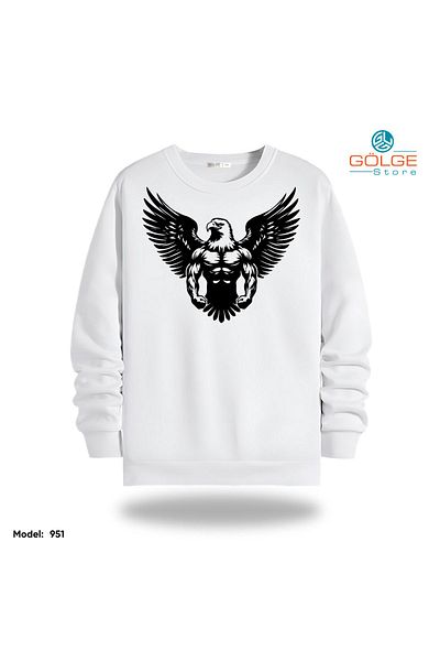 Gölge Store Hanorac unisex GYM Body Chest imprimat Slimfit Crew Gât 2 fire