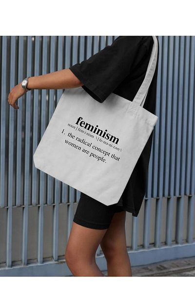 Cemira Feminism Motto Luğma - Thick White Tote Bag