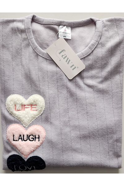 FAWN Plus Size Interlock Mother Pajamas Set 3401