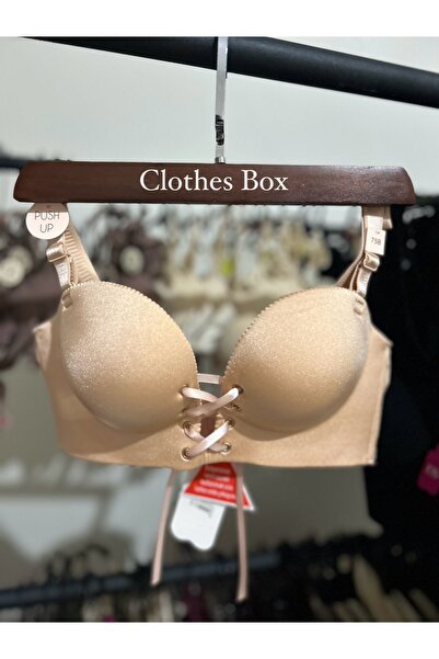 FK Στράπλες σουτιέν - Laser Cut, με επένδυση και λεπτομέρεια με κορδόνια