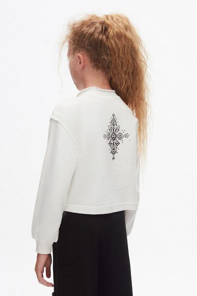 nk kids Суитшърт с принт за момичета, екрю 37319