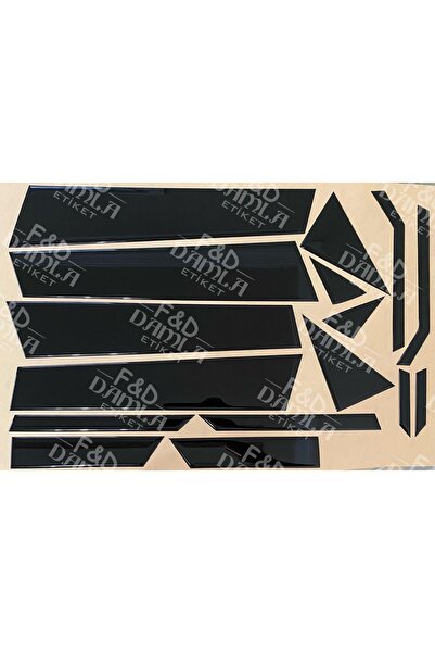 FD Damla Etiket رينو كليو 5 عمود باب بيانو أسود مطلي باللون الأسود اللامع