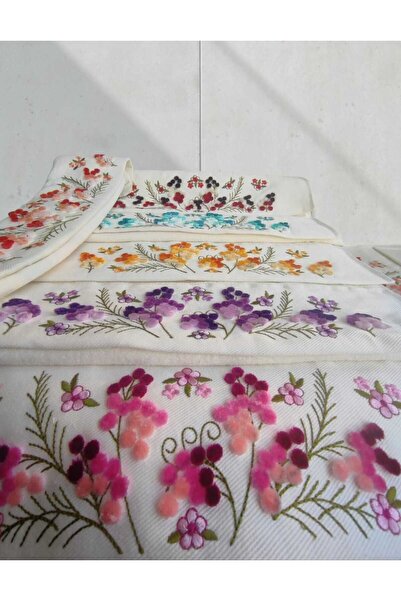 Fiesta М'яка оксамитова рушник - 6 штук, 3-вимірний тафтинговий принт, 50x90 см