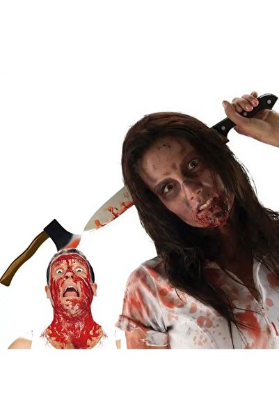 QUEEN AKSESUAR İthal halloween cadılar bayramı korku korkunç yapay plastik ka...