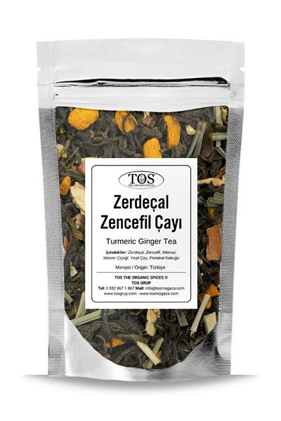TOS The Organic Spices شاي الزنجبيل والكركم والزنجبيل - 250 جم (1. الجودة)