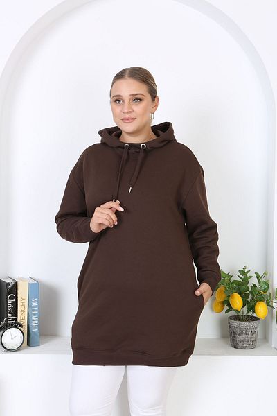 XL Modam Γυναικείο φούτερ Plus Size - 3 ΚΛΩΣΤΕΣ Ροζ