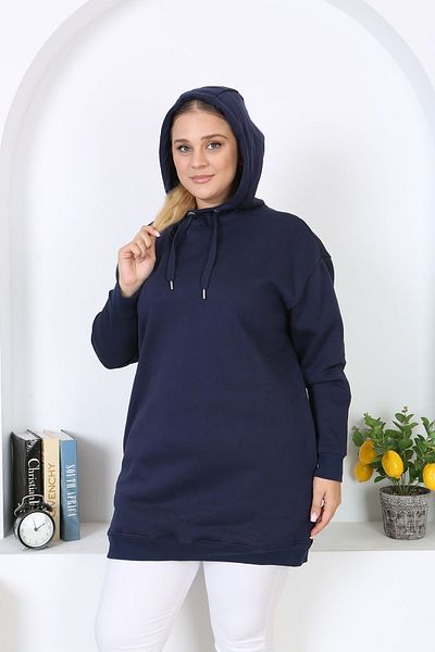 XL Modam Γυναικείο φούτερ Plus Size - 3 ΚΛΩΣΤΕΣ Ροζ