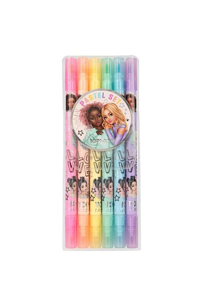 Top Model Pastel Colored Double Ended Felt TOPModel Pens - 12188_A1
