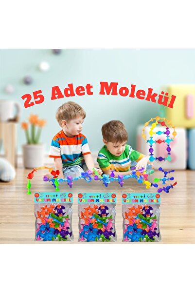 AltınelToys Vakum Molekül Oyuncak 25 Parça Yapı Taşları Fidget Duyusal Popit ...