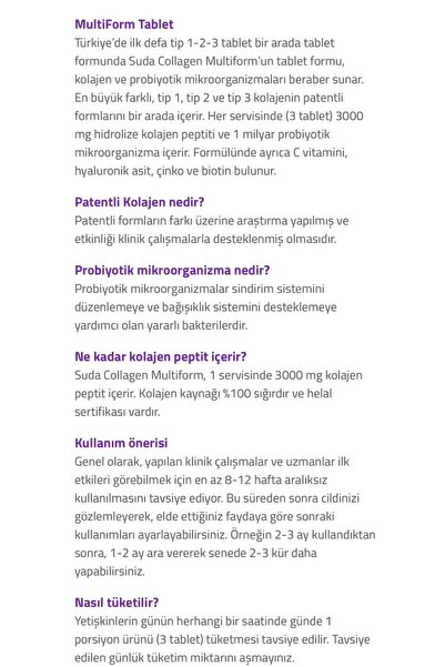 Suda Collagen Multiform 90 Tablet 2 Adet