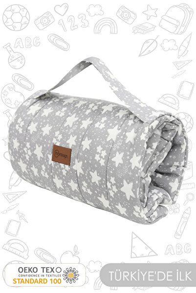 mordesign Çocuk için Taşınabilir Yatak, Kreş Yatak Seti, Kampet Yatağı, Tilki desen Travel Serisi