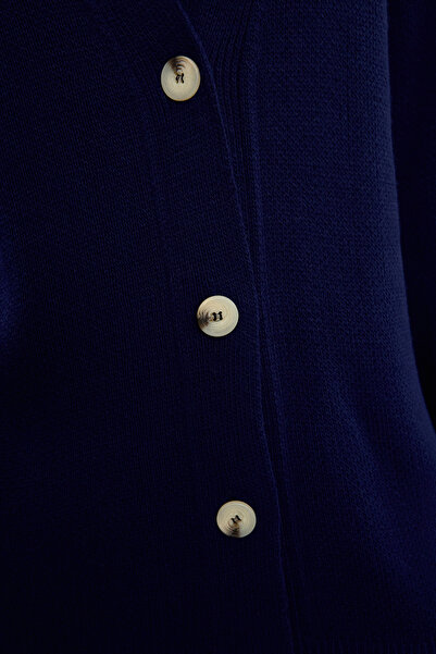 Edit by Trendyol Navy Blue Knitwear Cardigan and Trousers Set - Buttoned, Tedaw25Us00015
