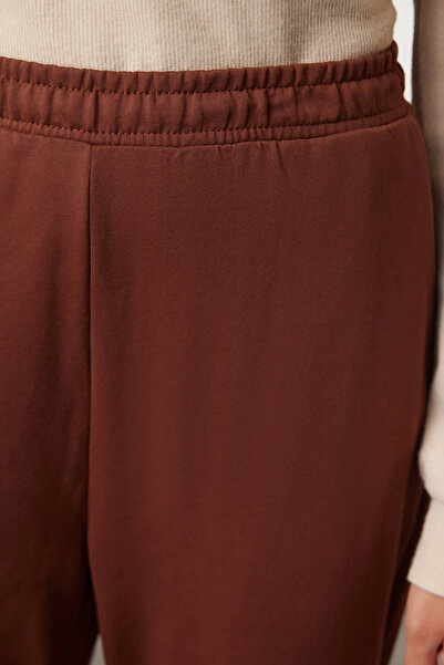 Trendyol Collection Кафяви широки тънки плетени спортни панталони TWOAW22EA0041