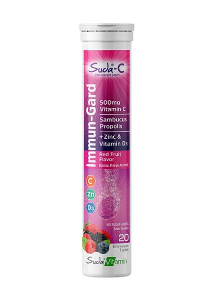 Suda Vitamin Suda-C Immun Gard Red Fruit 20 Effervescent Tablet