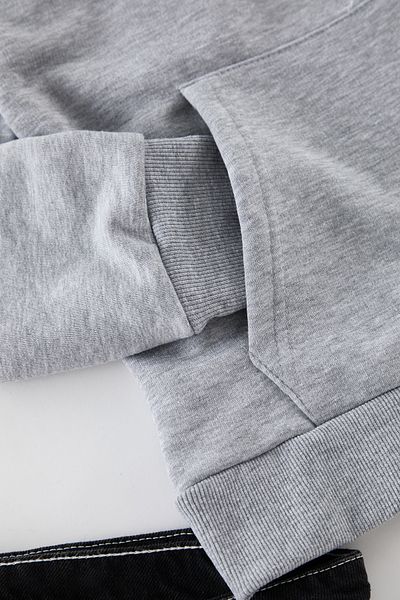 Trendyol Collection Γκρι Basic Hooded Regular/Regular Fit φούτερ με φερμουάρ χωρίς ανάγλυφο TMNAW20SW0262