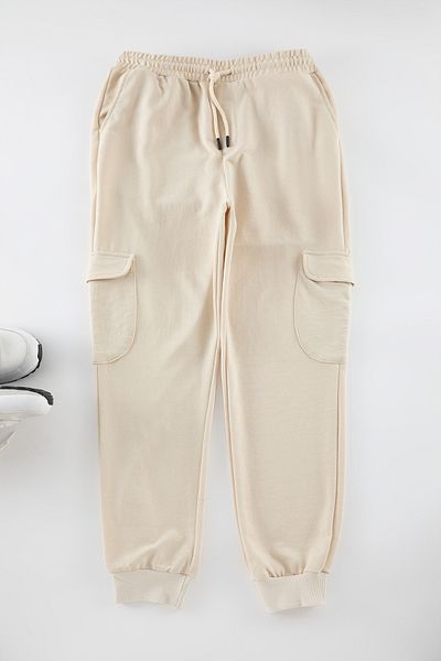 Trendyol Collection Ανδρικό πέτρινο ελαστικό παντελόνι Cargo Pocket Pocket - TMNAW20EA0072