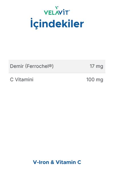 Velavit V-Iron and Vitamin C Winter Tablet