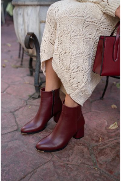 Nine west burgundy boots on sale