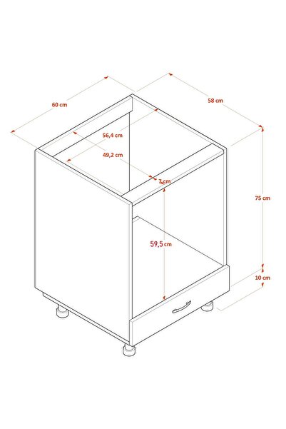 IRMAK DÜNYASI Ankastre Fırın Ocak Dolabı Fırın Dolabı Modüler  Ankastre Ocak Dolabı