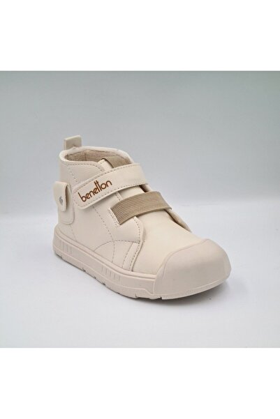 United Colors of Benetton Benetton 31826 Bej Renk Cırtlı Flexy System Alt Taban Termal İç Astarlı Unisex Çocuk Spor Bot