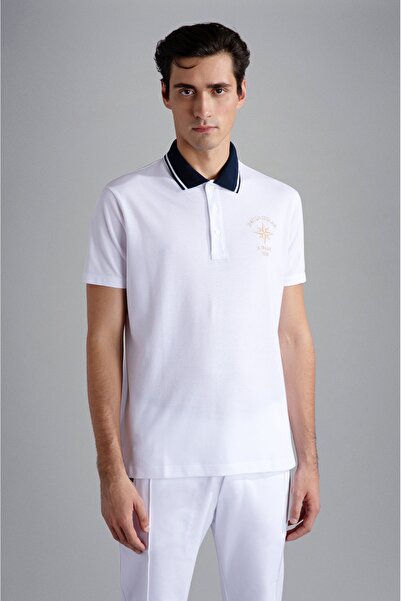 PAUL&SHARK MEN'S KNITTED POLOSHIRT C.W. COTTON