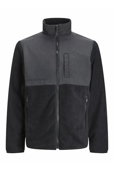 Jack & Jones Μαύρο ανδρικό μπουφάν Fleece - Jjemarvin Noos Fleece 12235864-Μαύρο