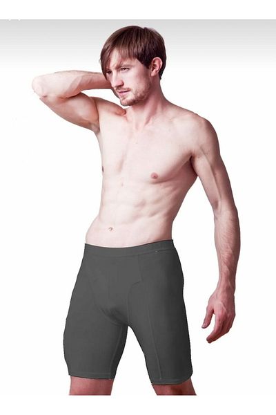 Dono Men's 2-Pack Dark Gray Color Oversize Anti-Rash Lycra Extra Long Boxers