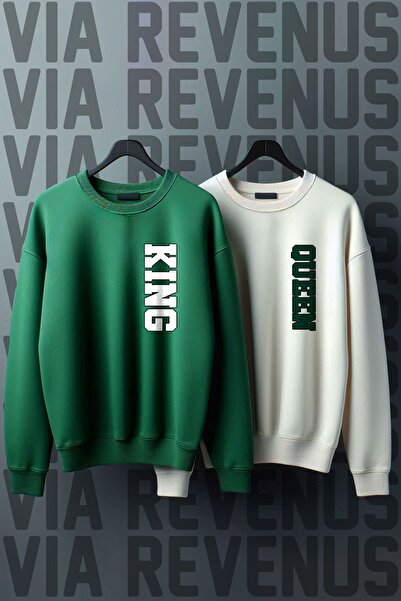 Vordevia سويت شيرت مطبوع برقبة دائرية و3 خيوط من King Queen