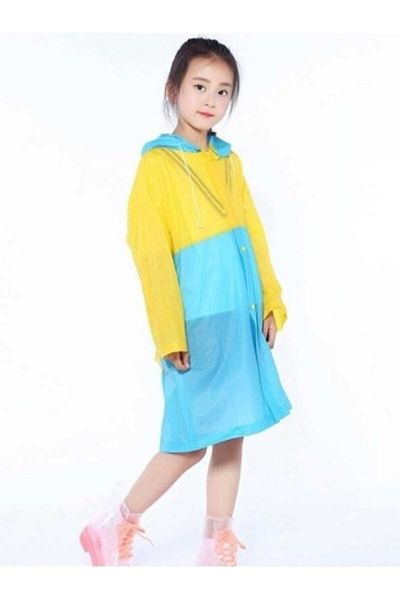 Mucha Unisex Children's Yellow Raincoat - Primary School Protected Bag