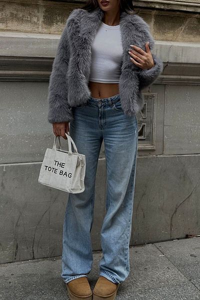 ASEDE Soft Fur Coat - Lined and Plump Design